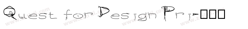 Quest for Design Pri字体转换